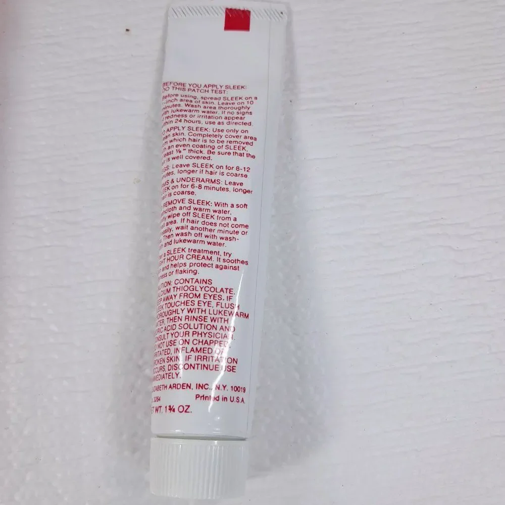 Vintage Elizabeth Arden SLEEK Cream Depilatory made in USA‎ vanity collectible